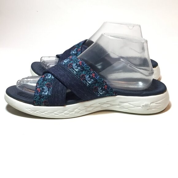 Skechers Womens Size 9 Goga Max Gen 5 Slip On Tropical Sandals Slides - Picture 4 of 9